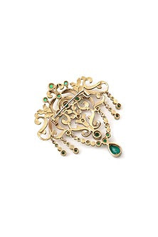 Gold Brass Brooch