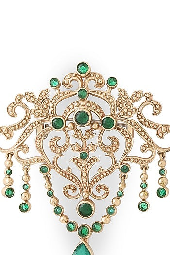 Gold Brass Brooch