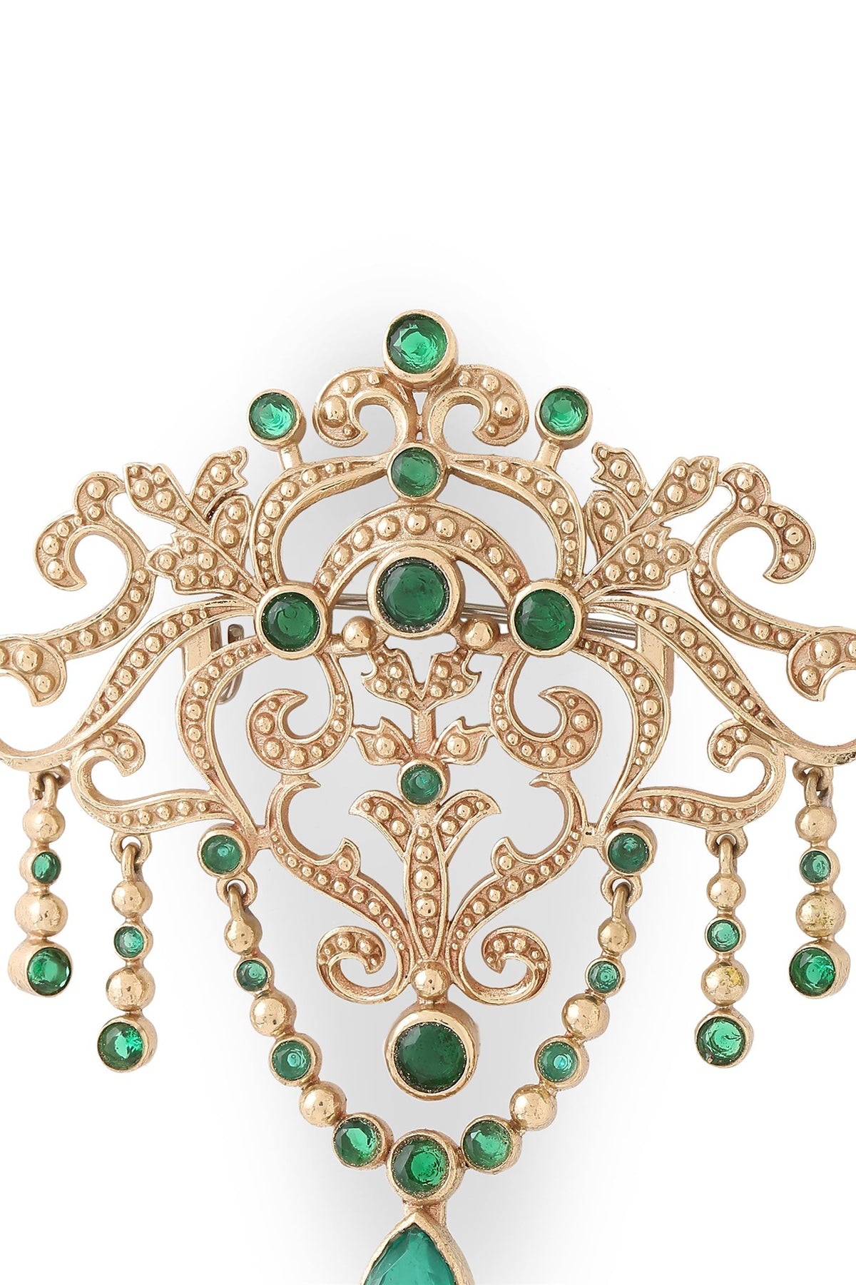 Gold Brass Brooch