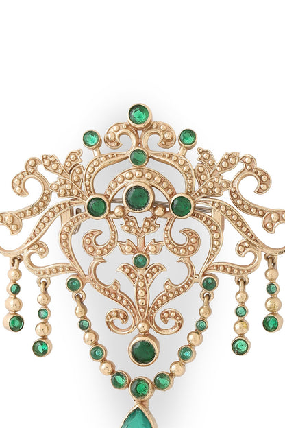 Gold Brass Brooch