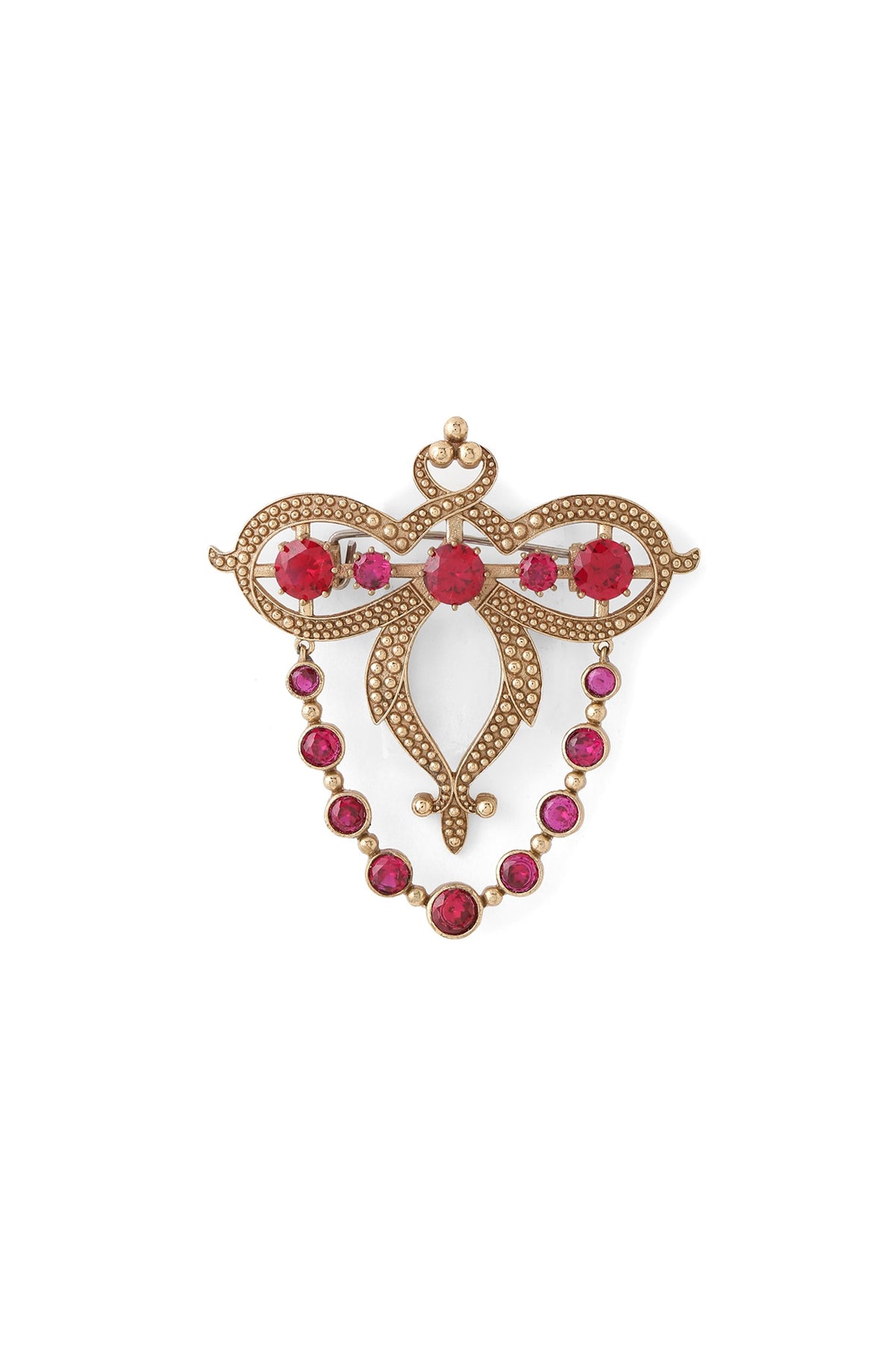 Gold Brass Brooch