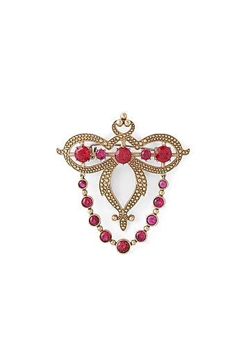 Gold Brass Brooch