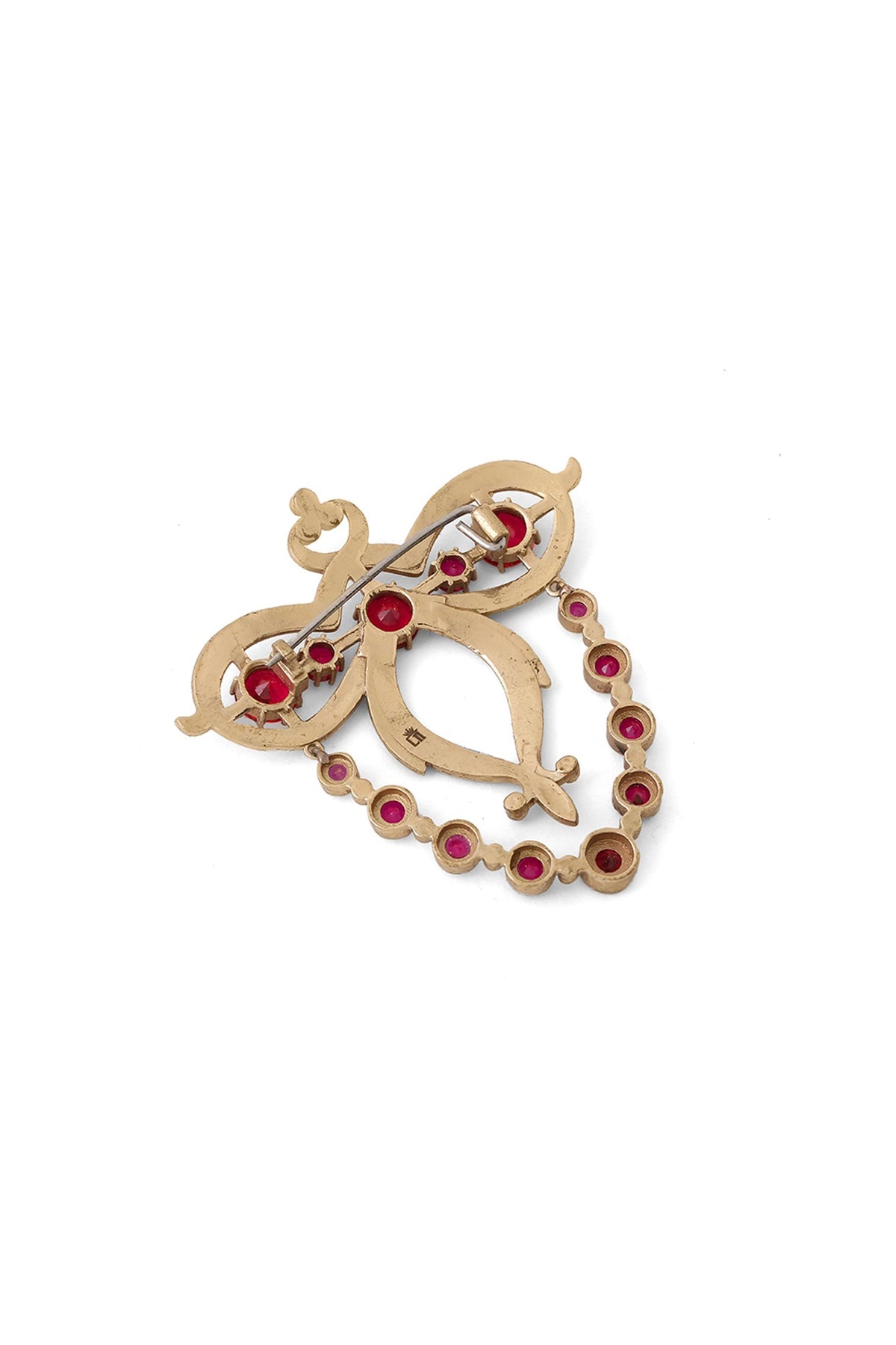Gold Brass Brooch