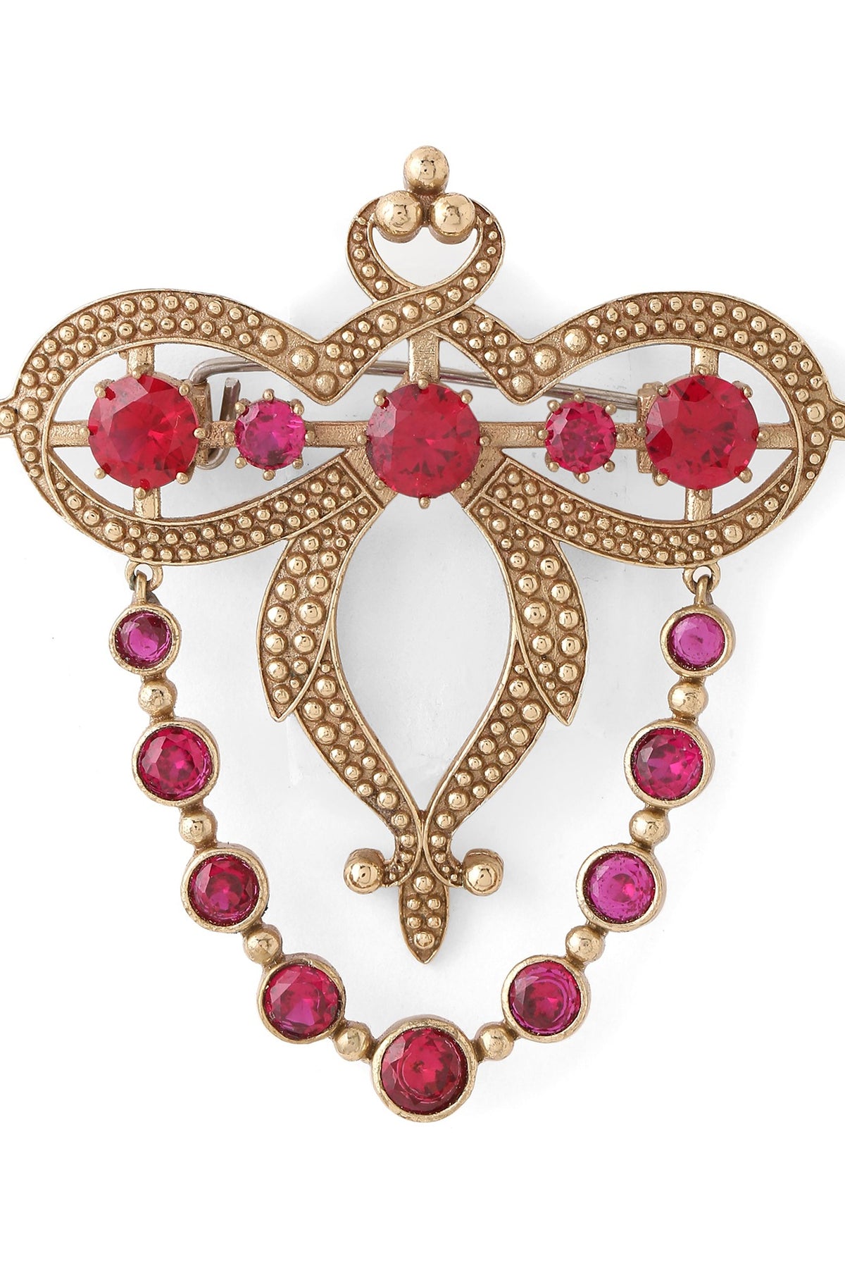 Gold Brass Brooch
