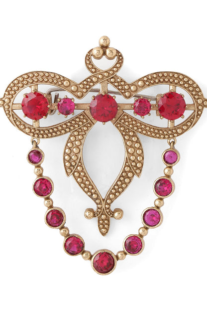 Gold Brass Brooch