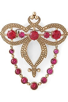Gold Brass Brooch