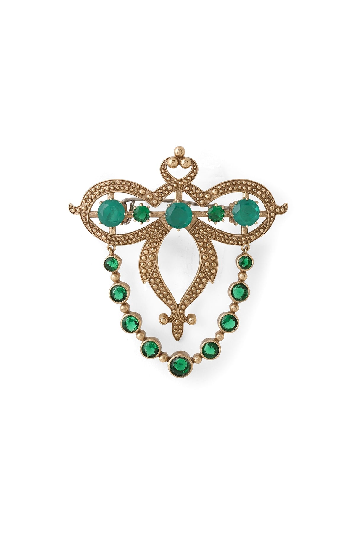 Gold Brass Brooch
