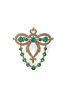 Gold Brass Brooch