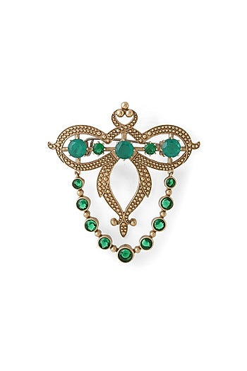 Gold Brass Brooch