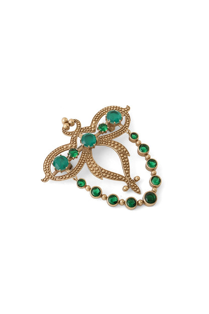 Gold Brass Brooch