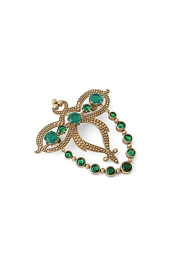 Gold Brass Brooch