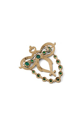 Gold Brass Brooch