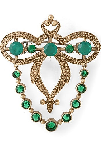 Gold Brass Brooch