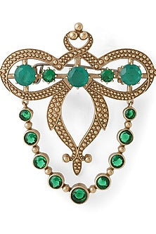 Gold Brass Brooch