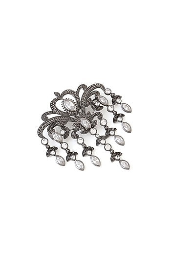 Grey Brass Brooch