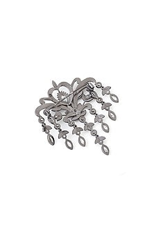Grey Brass Brooch
