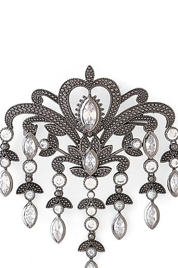 Grey Brass Brooch