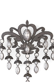 Grey Brass Brooch