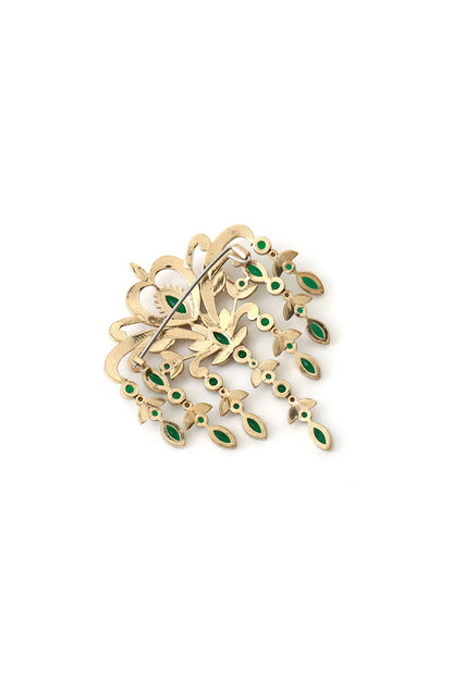 Gold Brass Brooch