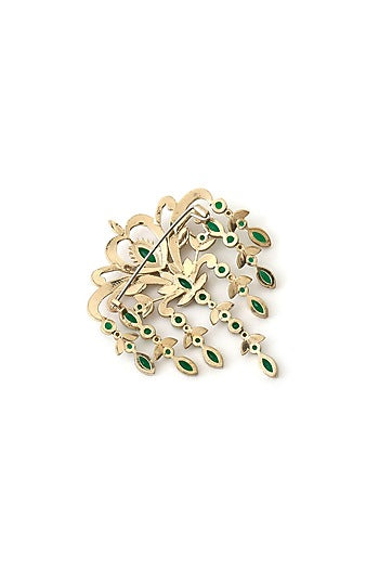 Gold Brass Brooch