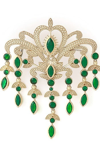 Gold Brass Brooch