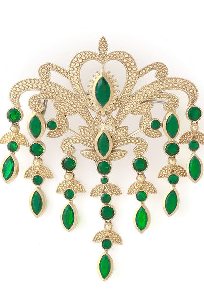 Gold Brass Brooch