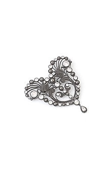 Grey Brass Brooch