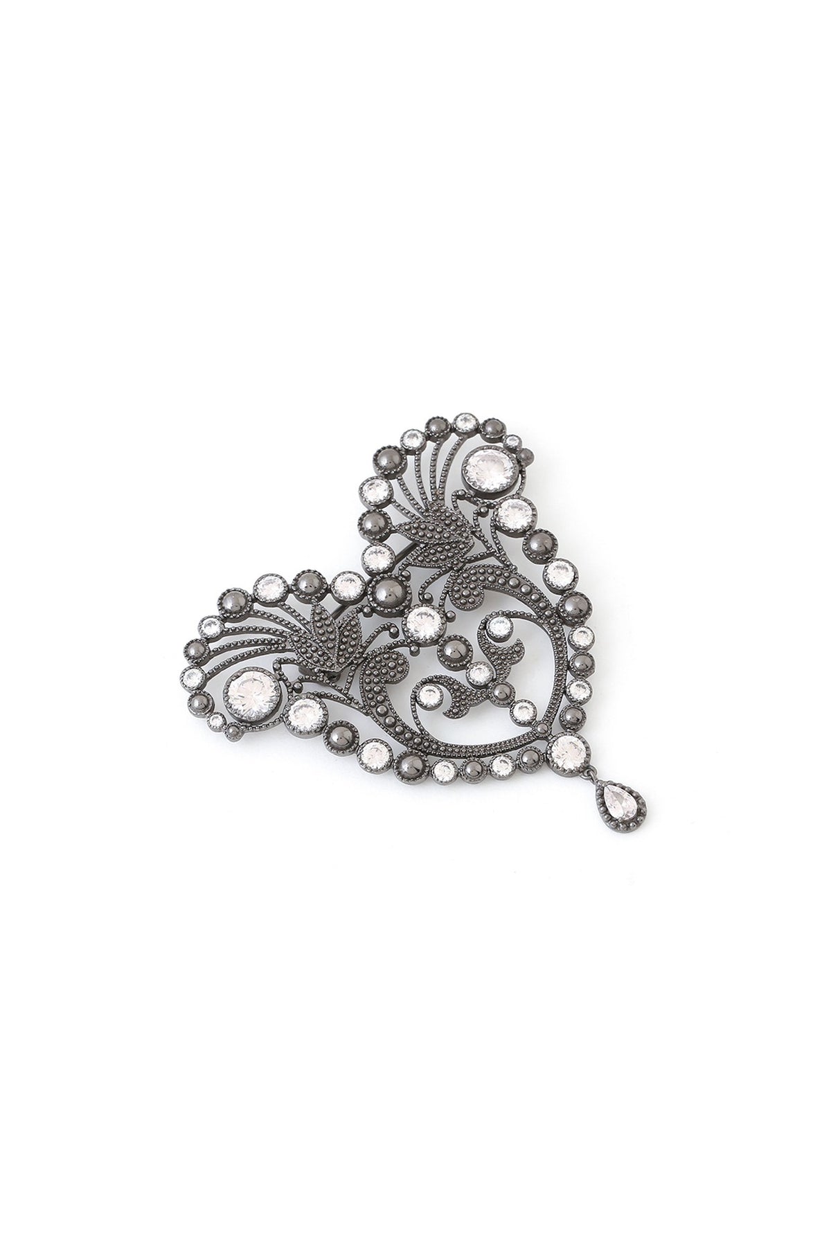 Grey Brass Brooch