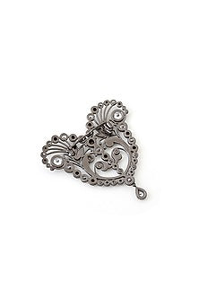 Grey Brass Brooch