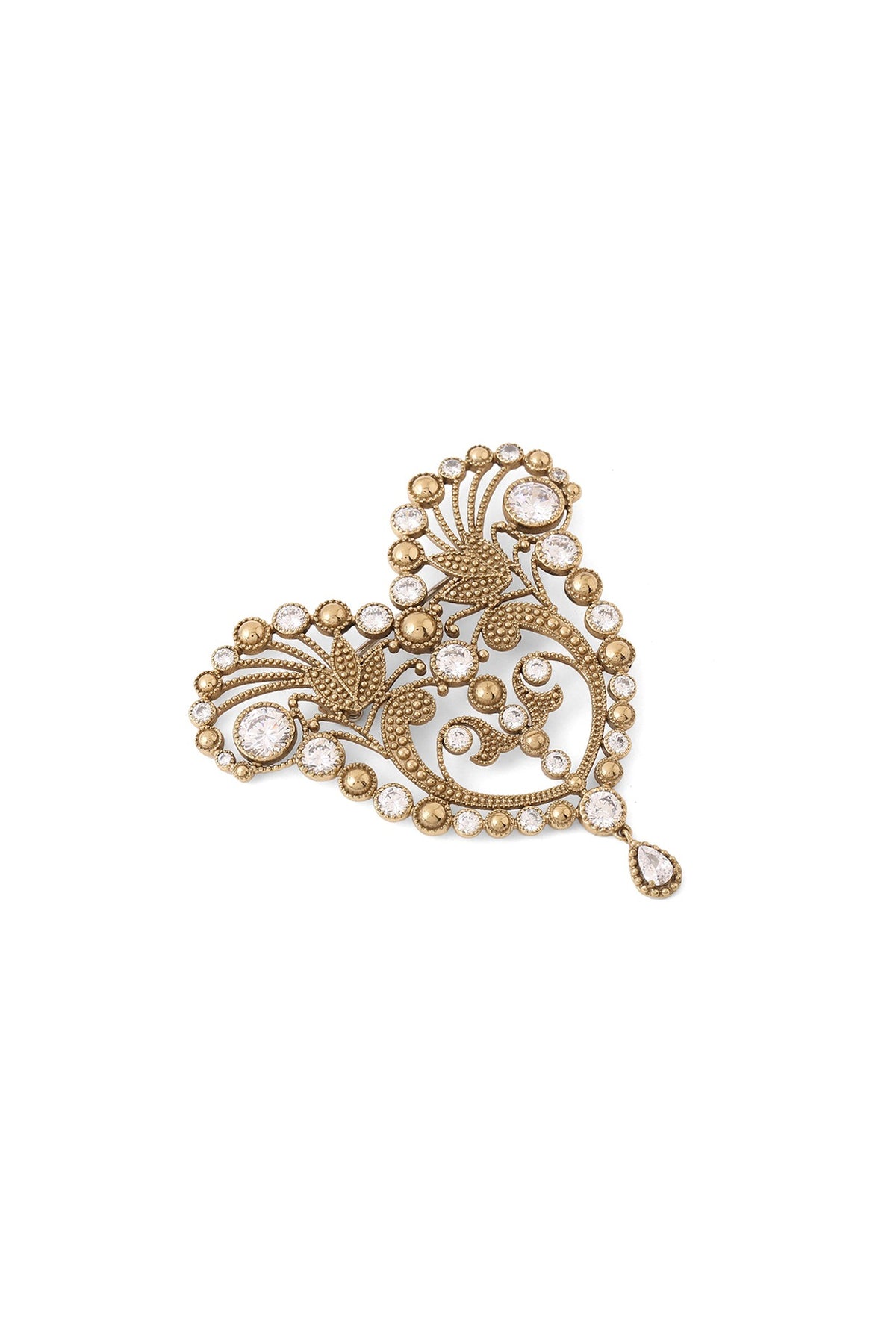Gold Brass Brooch