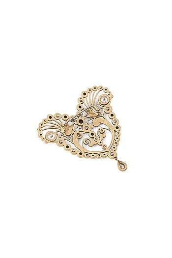 Gold Brass Brooch
