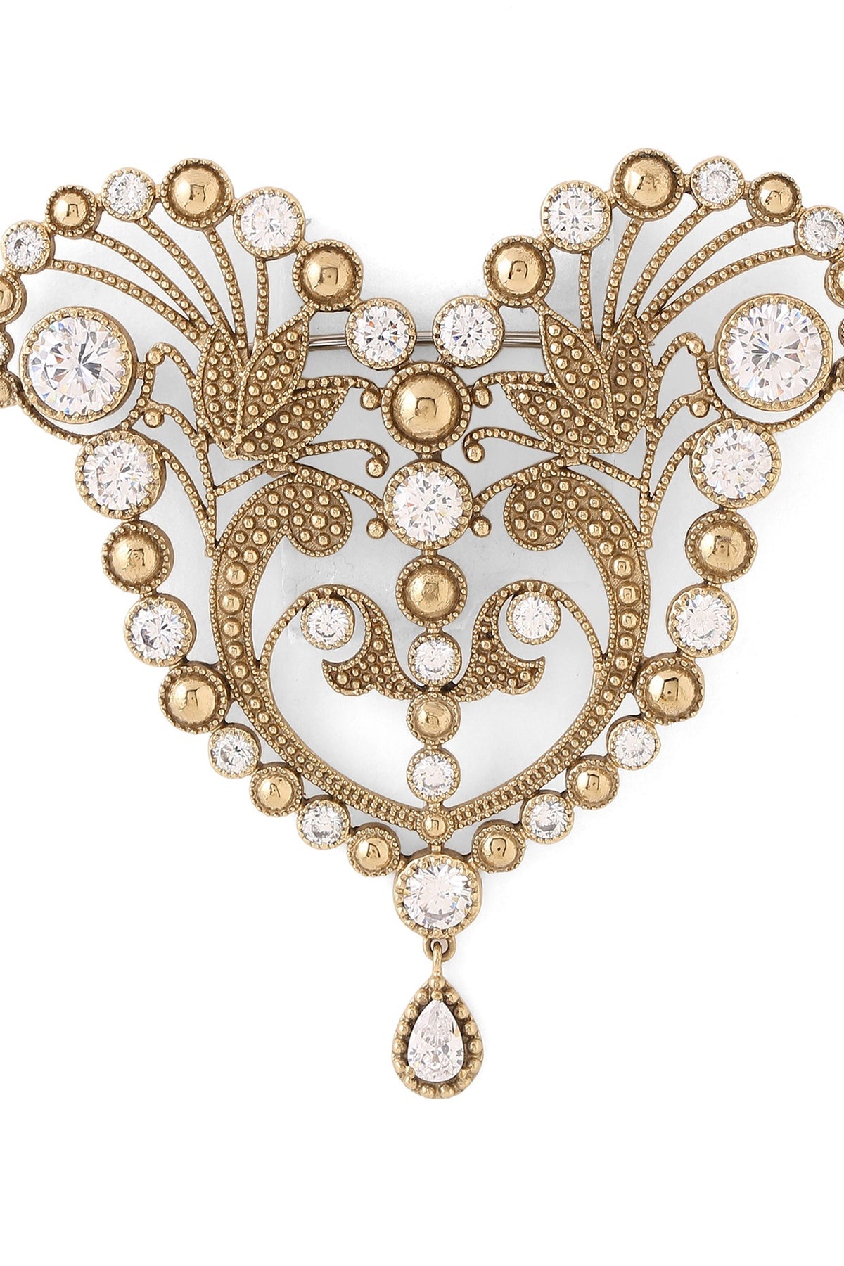 Gold Brass Brooch