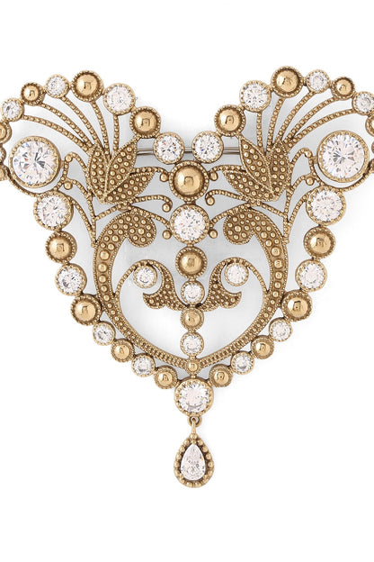 Gold Brass Brooch