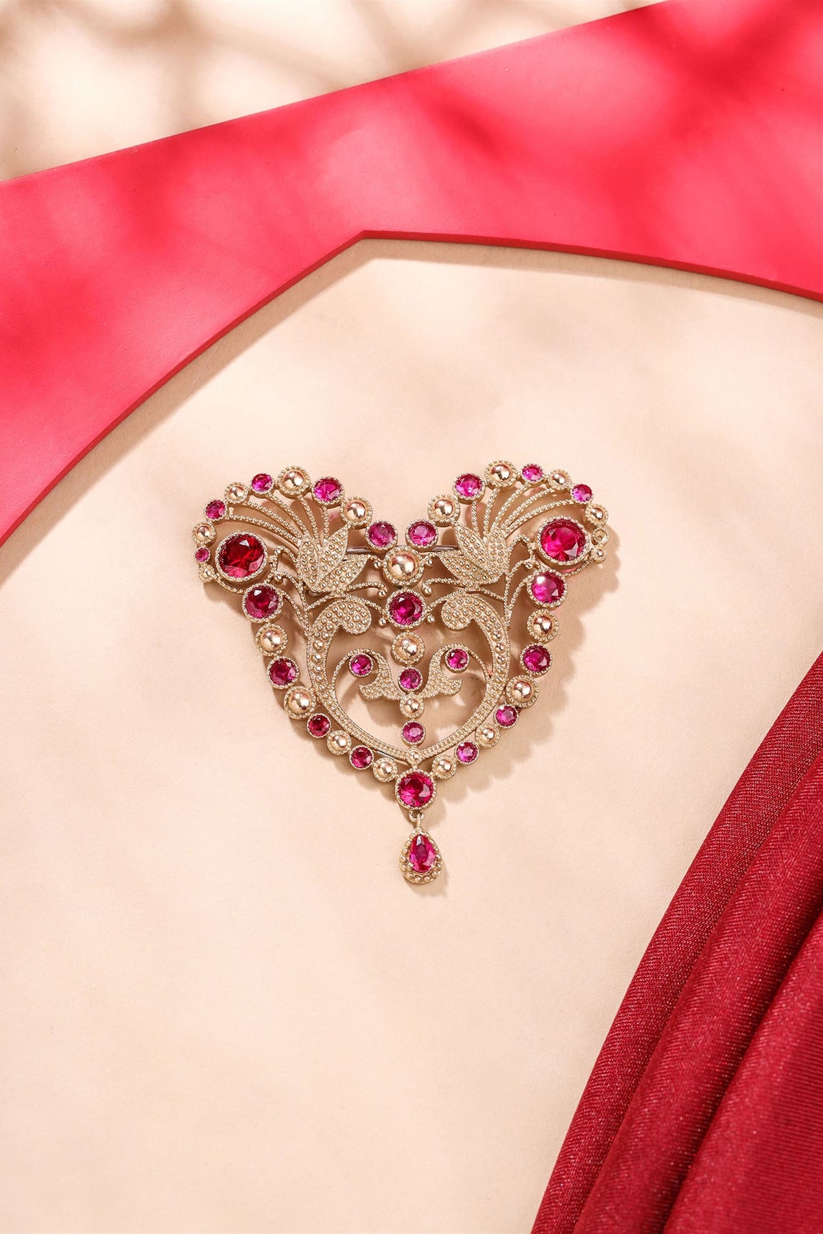 Gold Brass Brooch