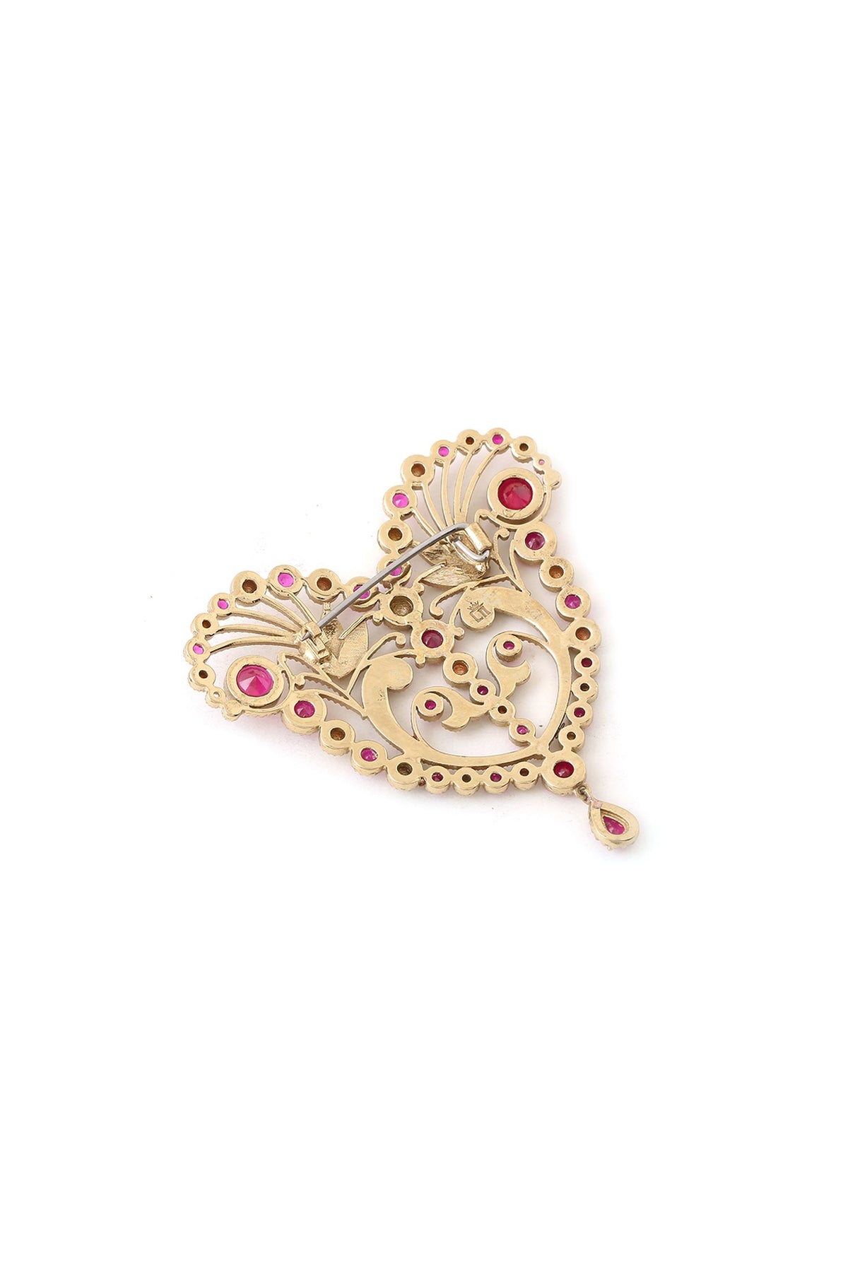 Gold Brass Brooch