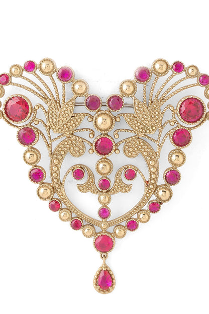 Gold Brass Brooch