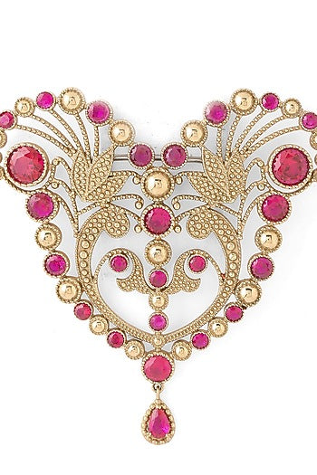 Gold Brass Brooch
