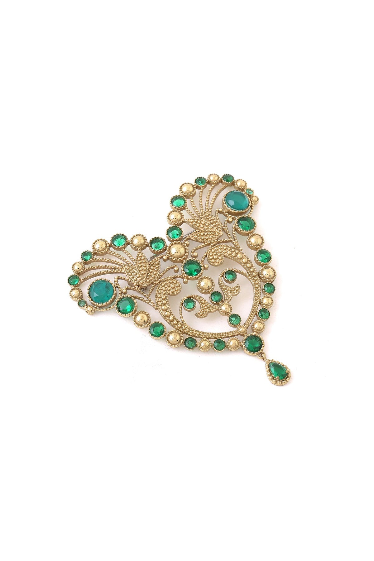 Gold Brass Brooch