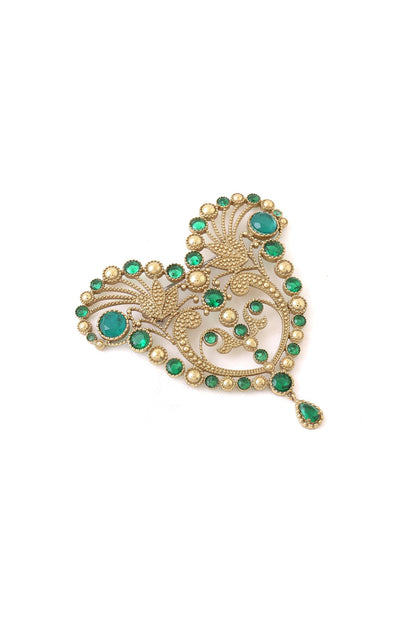 Gold Brass Brooch