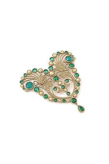 Gold Brass Brooch