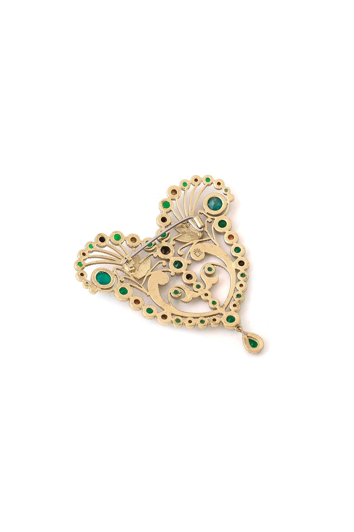 Gold Brass Brooch