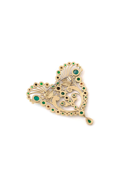 Gold Brass Brooch