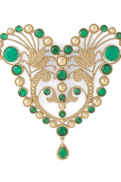 Gold Brass Brooch