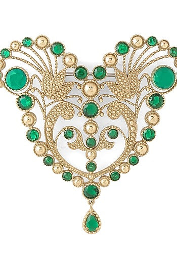 Gold Brass Brooch