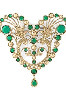 Gold Brass Brooch