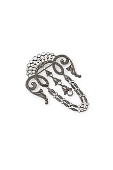 Grey Brass Brooch