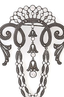Grey Brass Brooch