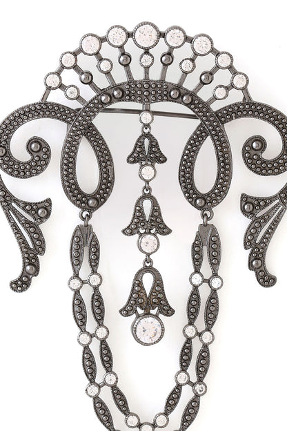 Grey Brass Brooch