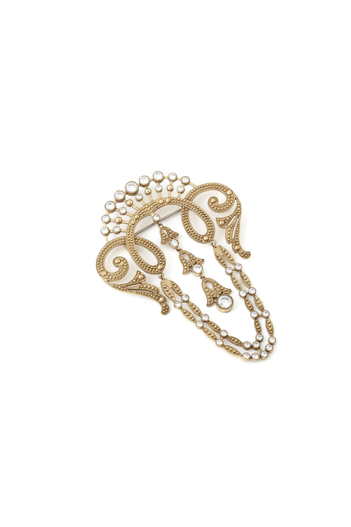 Gold Brass Brooch