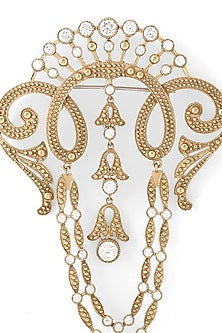 Gold Brass Brooch